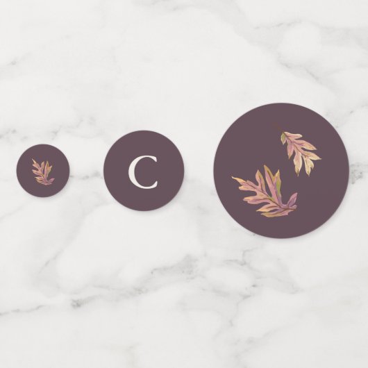 Herfst bladeren proefdinermiddag confetti (Achterkanten)