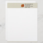 Herfst bladeren rood briefhoofd (Voorkant / Achterkant)