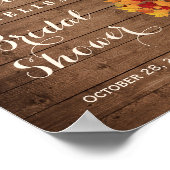 Herfst Bladeren Slingerlampjes Bruidsdouche Poster (Hoek)