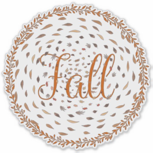 Herfst bladeren sticker (Voorkant)