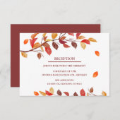 Herfst Bladeren Trouwreceptie Kaarten (Voorkant / Achterkant)