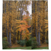 Herfst bladeren tulp populier bomen douchegordijn (Voorkant)