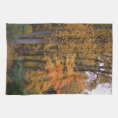 Herfst bladeren tulp populier bomen theedoek (Horizontaal)