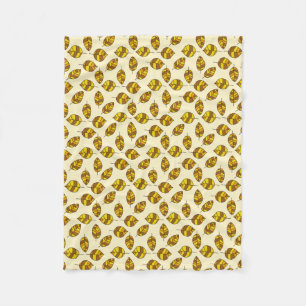 Herfst bladeren verstelbaar geel blad patroon fleece deken