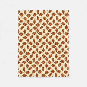 Herfst bladeren verstelbaar rood blad patroon fleece deken