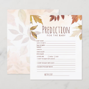 Herfst bladeren voorspelling voor Baby shower spel