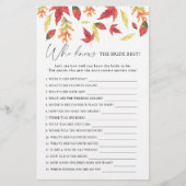 Herfst bladeren - Wie weet de bruid beste spel (Voorkant)