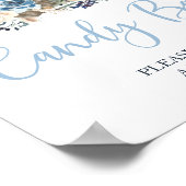 Herfst Blauw Pompoen Jongen Douche Snoep Bar Poster (Hoek)