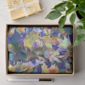 Herfst Blauwe Blauwe Bladeren Tissuepapier (Geschenk)