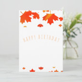 herfst blije verjaardag (Staand voorkant)