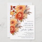 Herfst Bliss Floral Bridal Shower Uitnodiging (Voorkant)