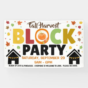 Herfst Block Party Banner