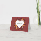 Herfst Bloedweddenschap blanco bedankt kaarten (Voorkant)