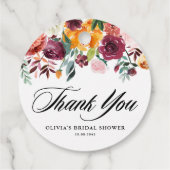 Herfst Bloeit Garland Herfst Vrijgezellenfeest Dan Bedankjes Labels (Achterkant)