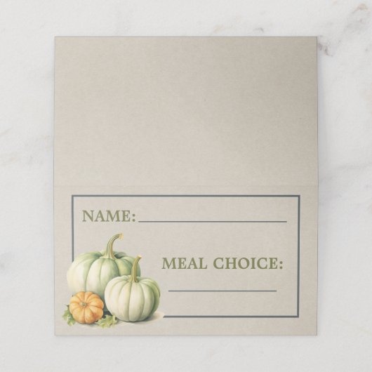 Herfst Bloeit Pompoen Herfst Maaltijdkeuze Trouwen (Buitenkant ongevouwen)