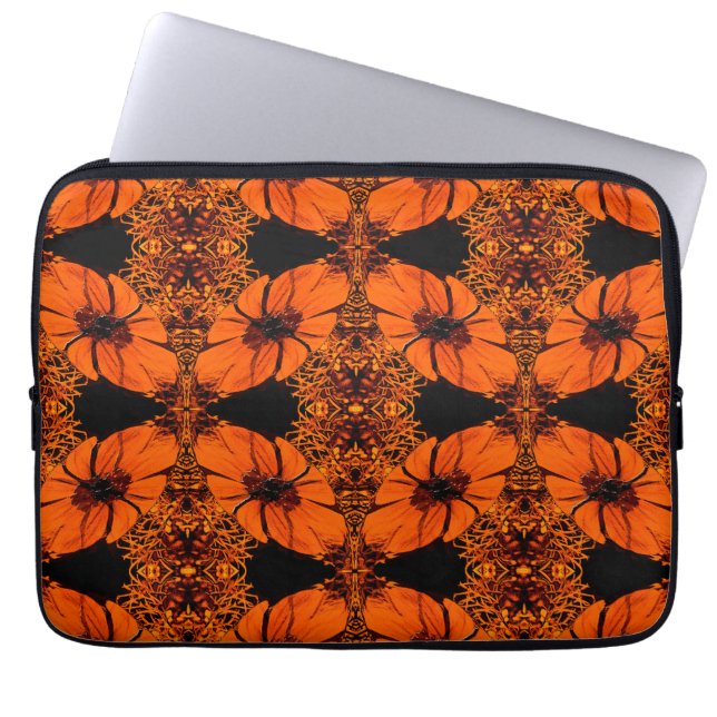 Herfst bloem array..... laptop sleeve (Voorkant)