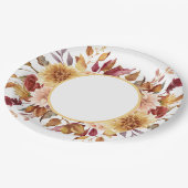 Herfst Bloem Bruidsborrel  Papieren Bordje (Gekanteld)