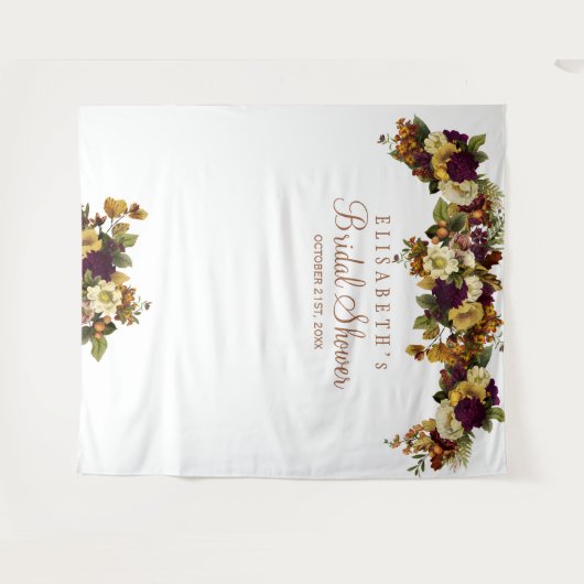 Herfst bloem bruidsfeest fotohokje achtergrond wandkleed (Voorkant (horizontaal))