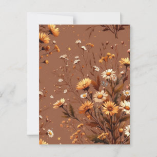 Herfst Bloem CottageCore Botanische Bloemen Rustie Briefkaart