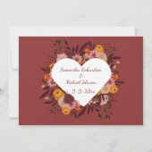 Herfst Bloem Foto  Save The Date (Achterkant)