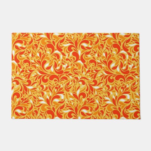 Herfst bloem paisley deurmat (Voorkant)