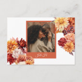 Herfst Bloem QR Code RSVP Trouw Bijlage (Achterkant)
