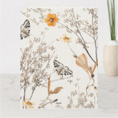 Herfst Bloem Vlinder Bedankkaart (Achterkant)