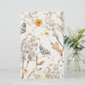 Herfst Bloem Vlinder Papierblad (Staand voorkant)