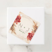 Herfst Bloem Waterverf Bruiloft Bedankjes Labels (In situ)