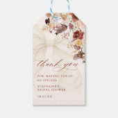 Herfst Bloem Witte Boog Bruiloft Borrel Cadeaulabel (Voorkant)