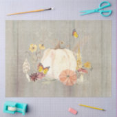 Herfst Bloem Witte pompoen paddenstoel Hout Ontvle Tissuepapier (Craft)