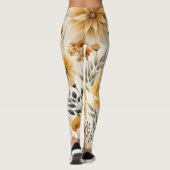 Herfst bloemblaadjes leggings (Achterkant)