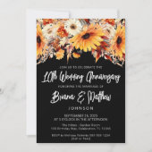 Herfst Bloemen 10e bruiloft Jubileum Kaart (Voorkant)