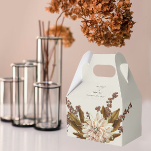 Herfst Bloemen Aardse Tonen Waterverf Herfstbruilo Bedankdoosjes
