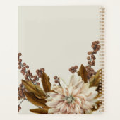 Herfst Bloemen Aardse Tonen Waterverf Herfstbruilo Planner (Achterkant)