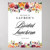 Herfst Bloemen Bloemen Bloemen Bruids Luncheon Wel Poster (Voorkant)