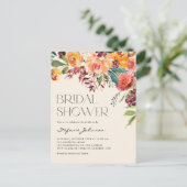 Herfst Bloemen Boeket Herfst Vrijgezellenfeest Uitnodiging Briefkaart (Staand voorkant)