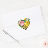 Herfst Bloemen Boeket Waterverf Hart Sticker (Envelop)