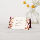 Herfst Bloemen Bourgondië Cream Bruiloft (Achterkant)