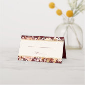 Herfst Bloemen Bourgondië Cream Bruiloft (Voorkant)