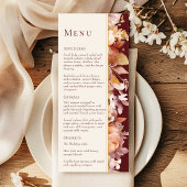 Herfst Bloemen Bourgondië Cream Bruiloft Menu