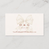 Herfst Bloemen Bow Wedding QR Code RSVP Kaart (Achterkant)