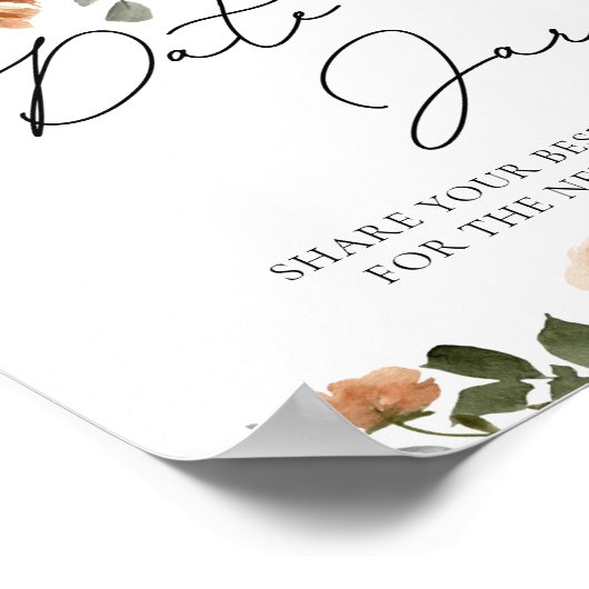 Herfst Bloemen Bruids Datum Nacht Ideeën Datum Jar Poster (Hoek)