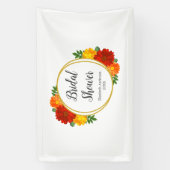 Herfst Bloemen Bruidsmeisjesfeest Spandoek (Verticaal)