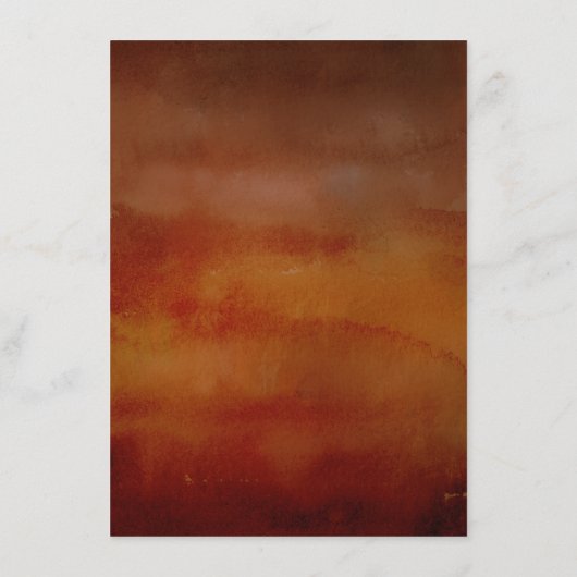 Herfst Bloemen Bruiloft Informatie Behuizing Kaart (Achterkant)