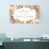 Herfst Bloemen Bruiloft Welkom Spandoek (Beurs)