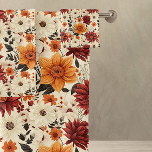Herfst Bloemen Chrysanten Bad Handdoek