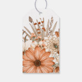 Herfst Bloemen Dank u Namen Bruiloft Cadeaulabel (Achterkant)