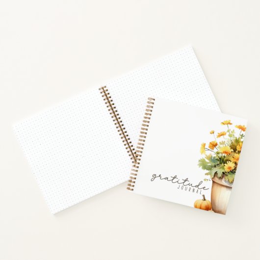 Herfst Bloemen "Dankbaarheid Journaal" Notitieboek (Binnen)