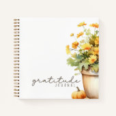 Herfst Bloemen "Dankbaarheid Journaal" Notitieboek (Voorkant)